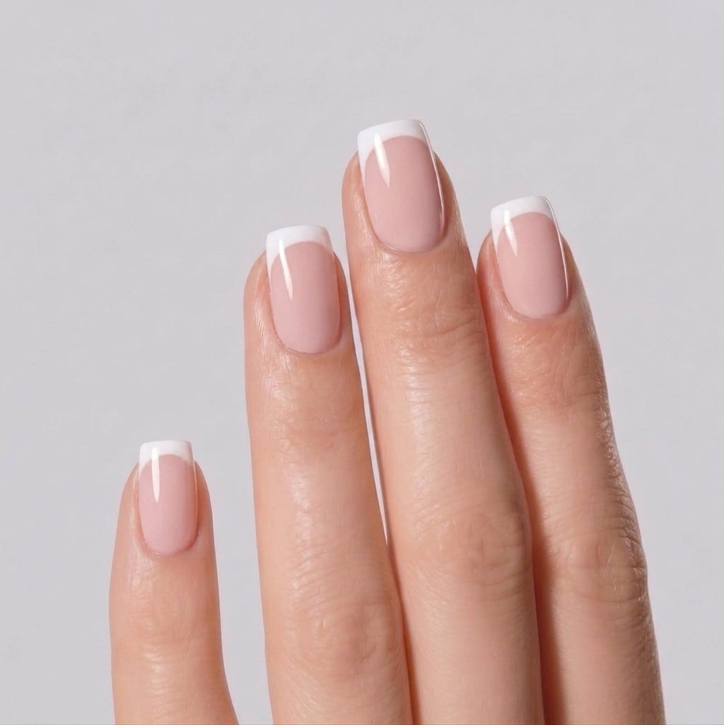 Classic square French - Soft Gel Press-On Nails