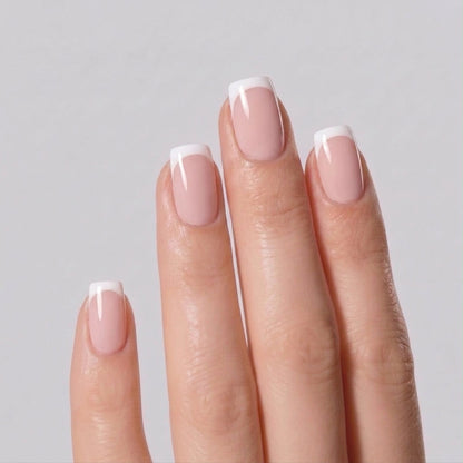 Classic square French - Soft Gel Press-On Nails