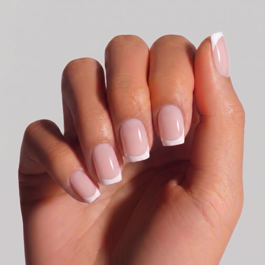 Classic square French - Soft Gel Press-On Nails