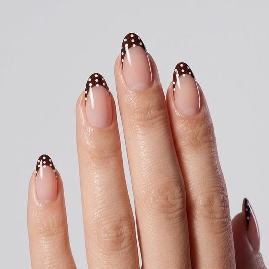 Mocha Dots - Soft Gel Press-On Nails