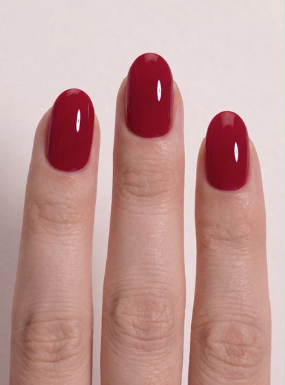 Parisian Red Round - Soft Gel Press-On Nails