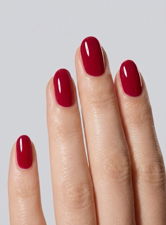 Parisian Red Oval - Soft Gel Press-On Nails